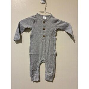 NWOT Gerber Light Gray Long-Sleeve Jumpsuit - 12M